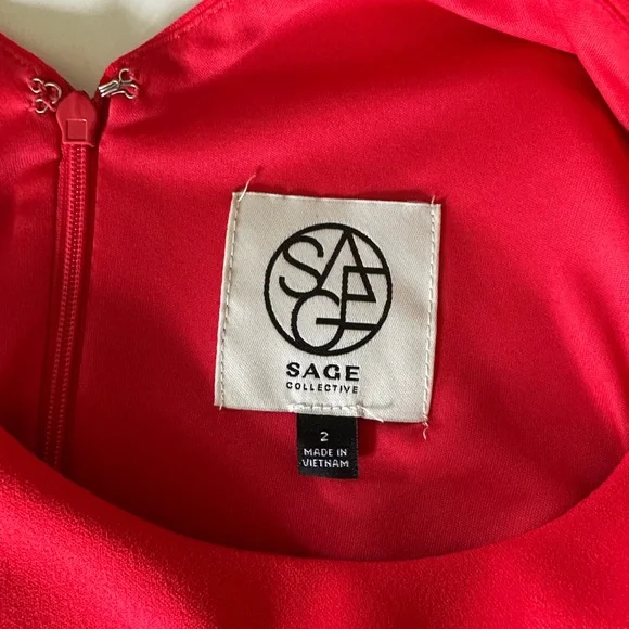 Coral/red Sage Collective women’s midi dress - Picture 4 of 5